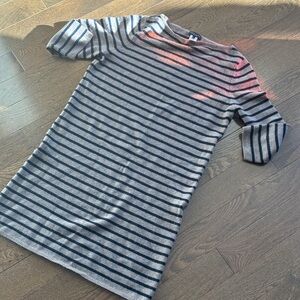 100% Cashmere Striped Brown and Blue Swester Dress